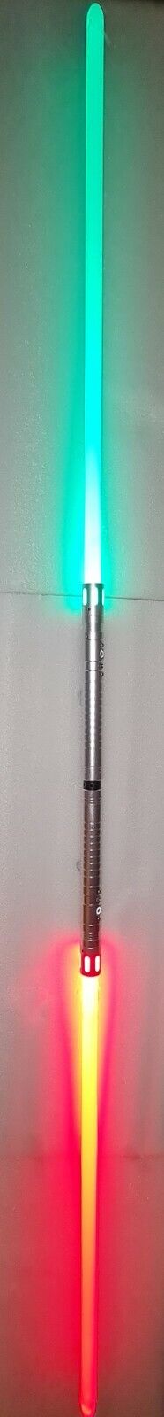 Lightning Ball - 202cm Metal Double blade Saber Staff 11 Colour 3 Sound Fonts