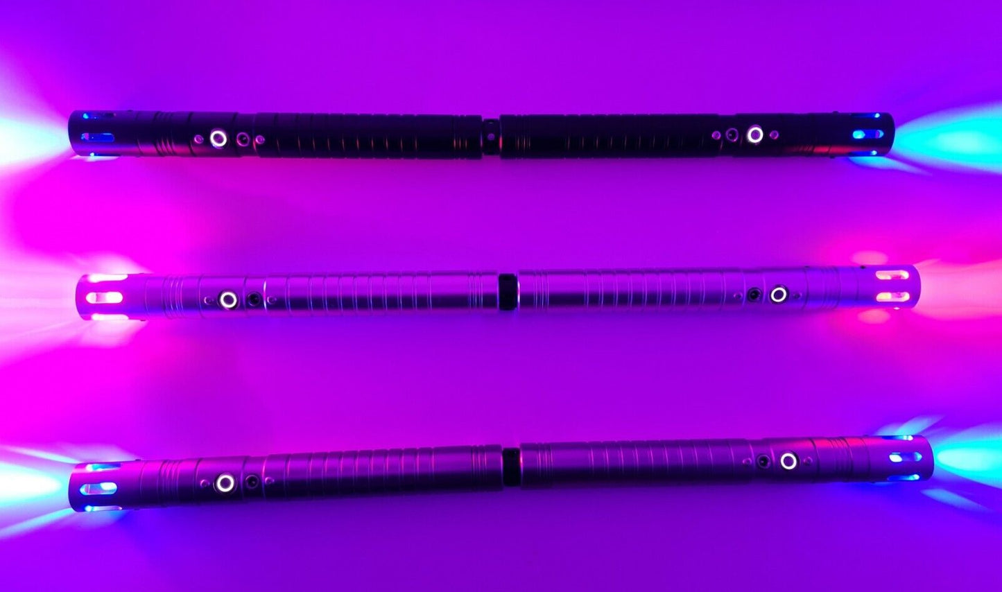 Lightning Ball - 202cm Metal Double blade Saber Staff 11 Colour 3 Sound Fonts