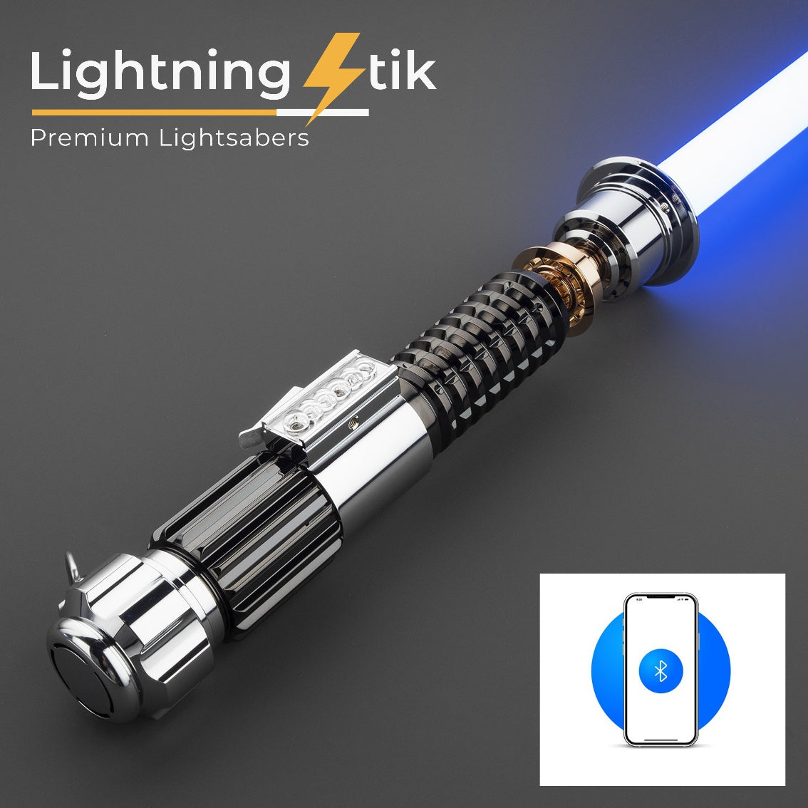 Realistic OBW1 Metal Saber 114cm Neo LED-pixel 34 Sound Fonts Motion Control