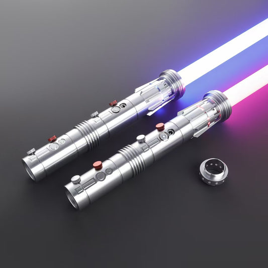 Realistic Metal Saber Neo LED-Pixel Bluetooth Double Blade Staff Saber - 34 Sound Fonts