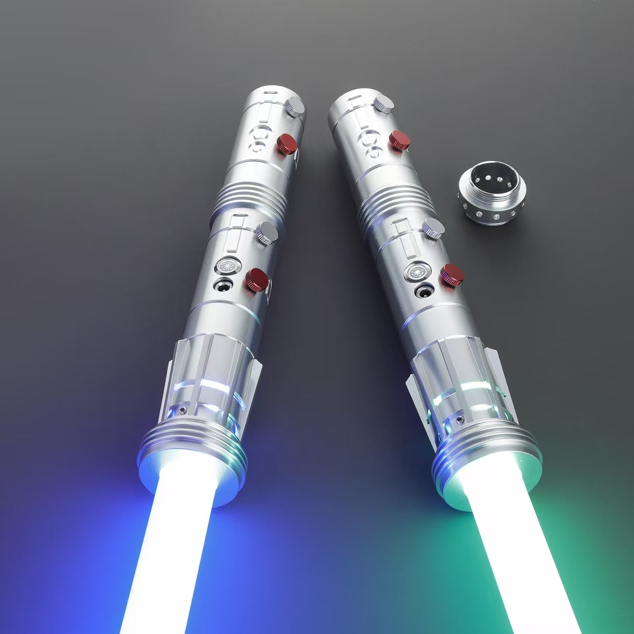 Realistic Metal Saber Neo LED-Pixel Bluetooth Double Blade Staff Saber - 34 Sound Fonts