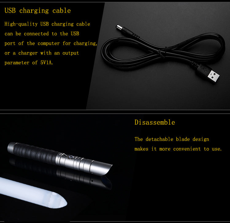 Staccato Stik  - 100cm Metal Saber Heavy Duty Blade 11 Colours 3 Sound Fonts