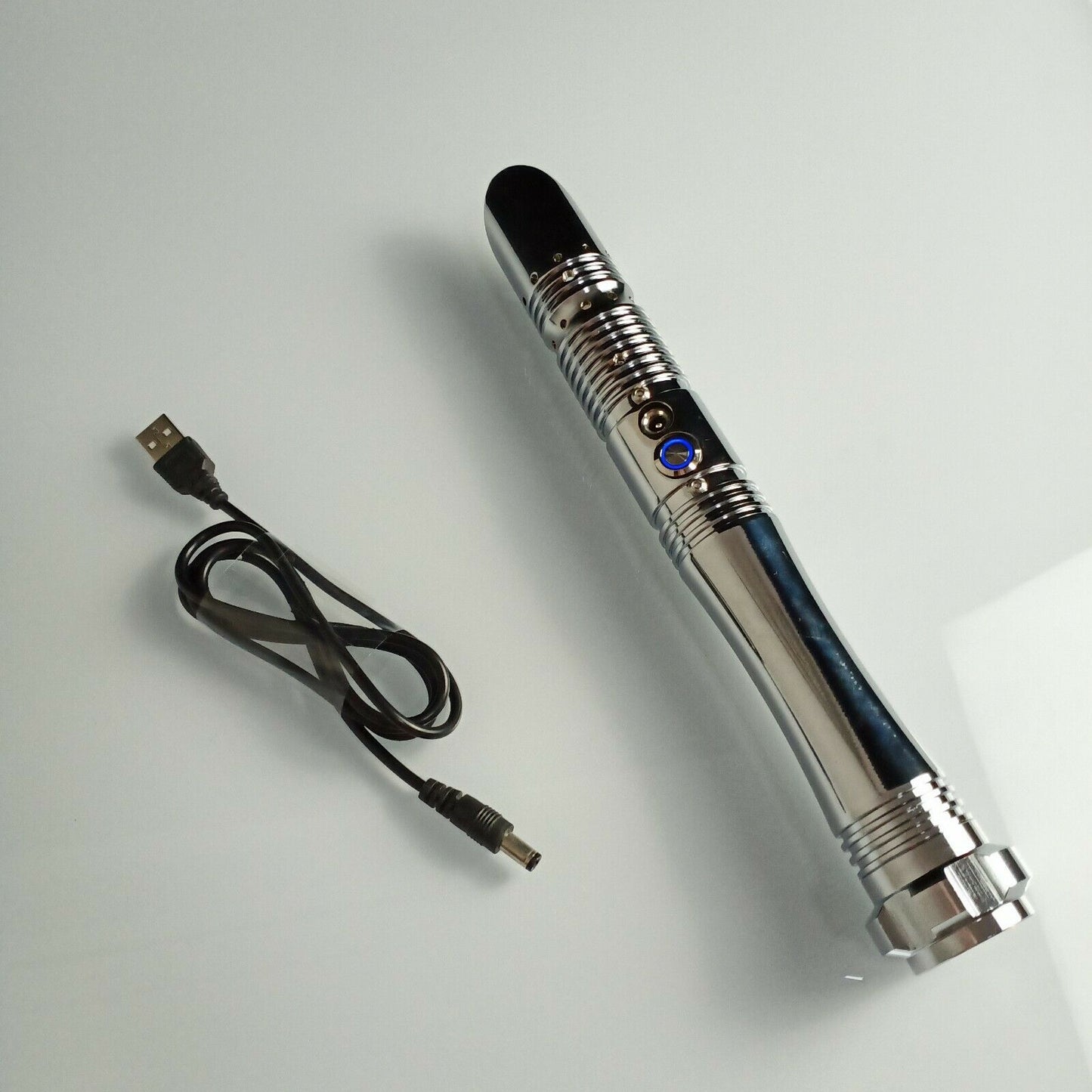 Super Charge - Metal Saber Heavy Duty Sabre 5 Sound Fonts Base-lit Blade