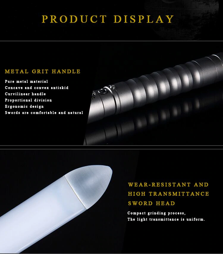 Staccato Stik Motion Activation - 100cm Metal Saber Heavy Duty Blade 19 Colours 10 Sound Fonts